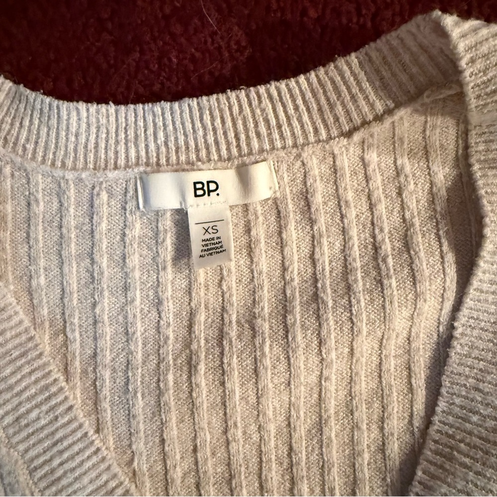 BP crop rib cardigan x small cream - Picture 3 of 3